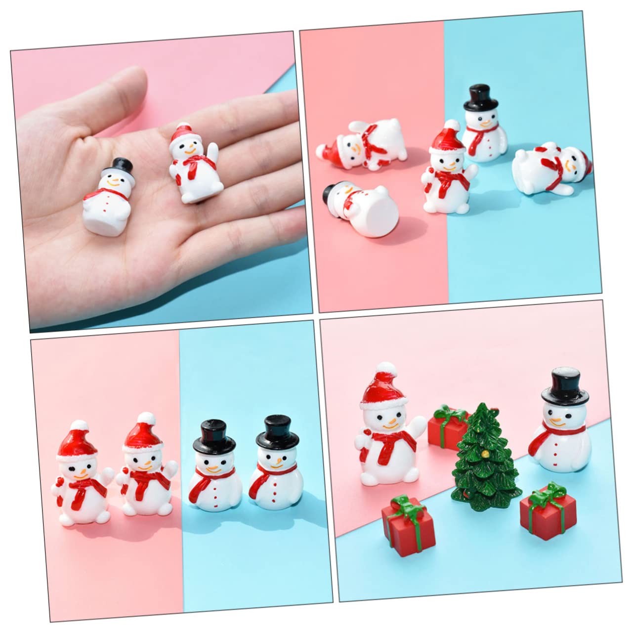 Cabilock 150piezas Muñecos para Decoración Navideña Adornos De Fiesta y De Navidad Accesorios para Jardín y