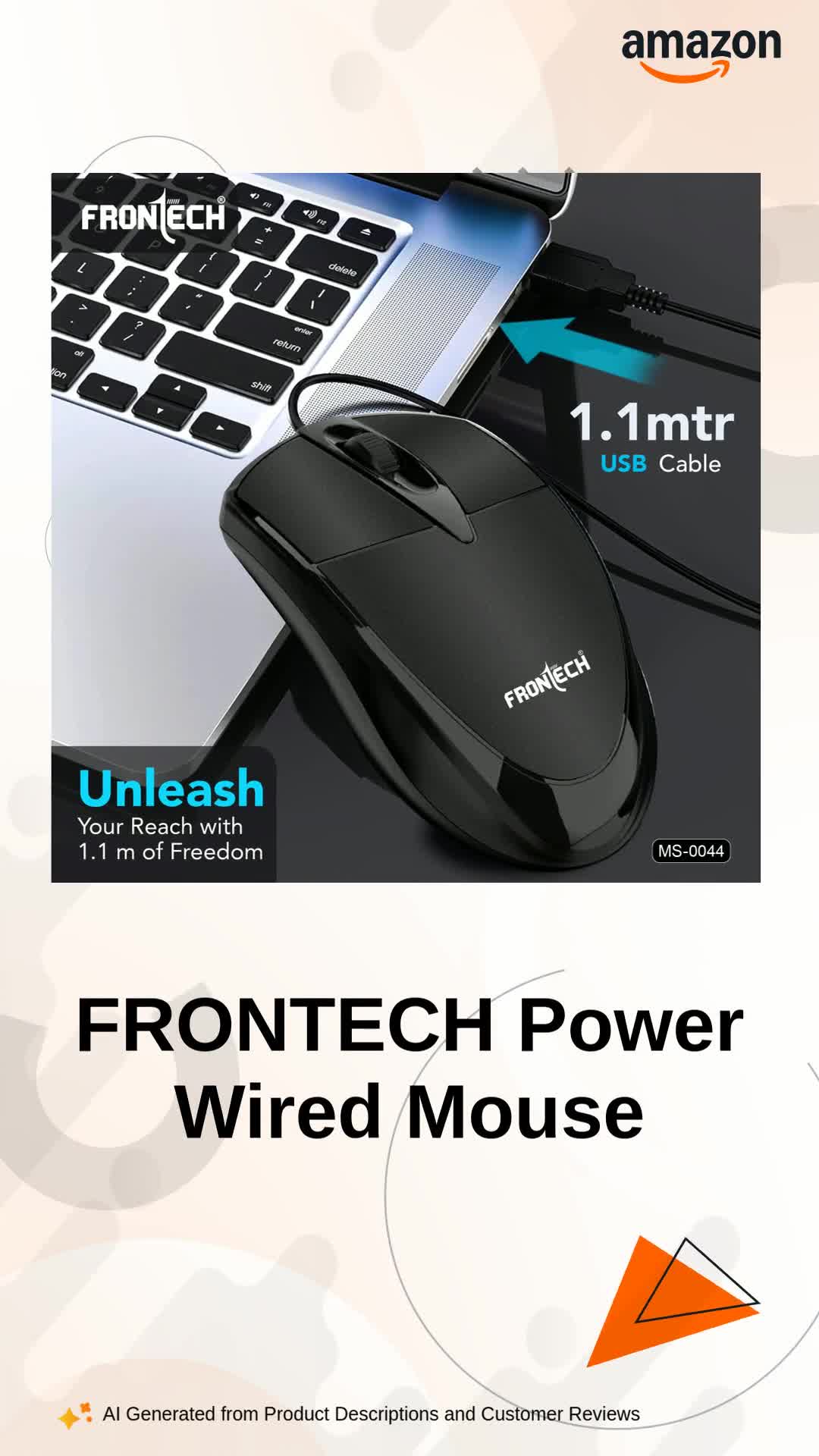 Amazon.in: Buy FRONTECH Power Wired USB Mouse, 3-Button, 1000 DPI