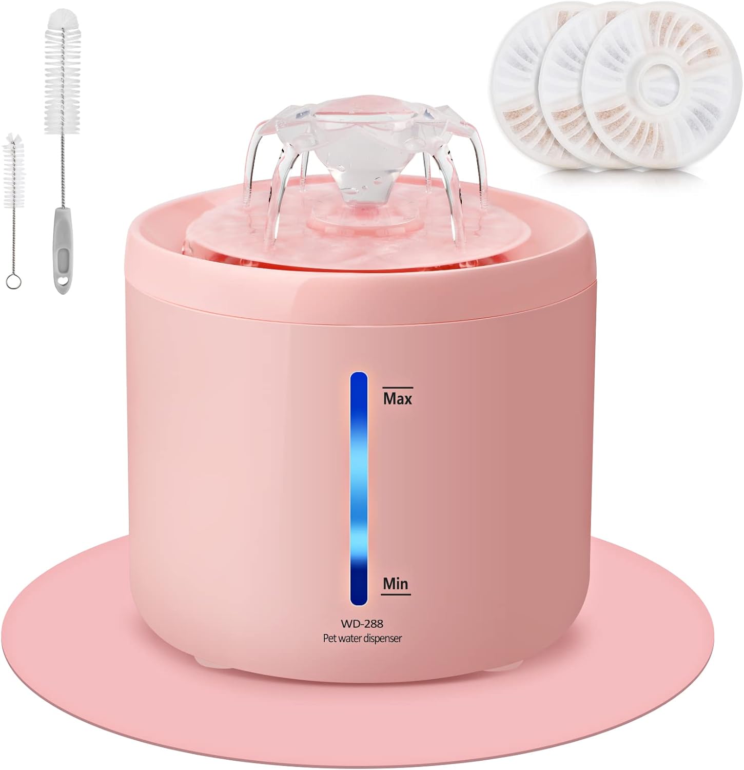 67oz/2.0L Pet Water Fountain, Cat Drinking Fountain with