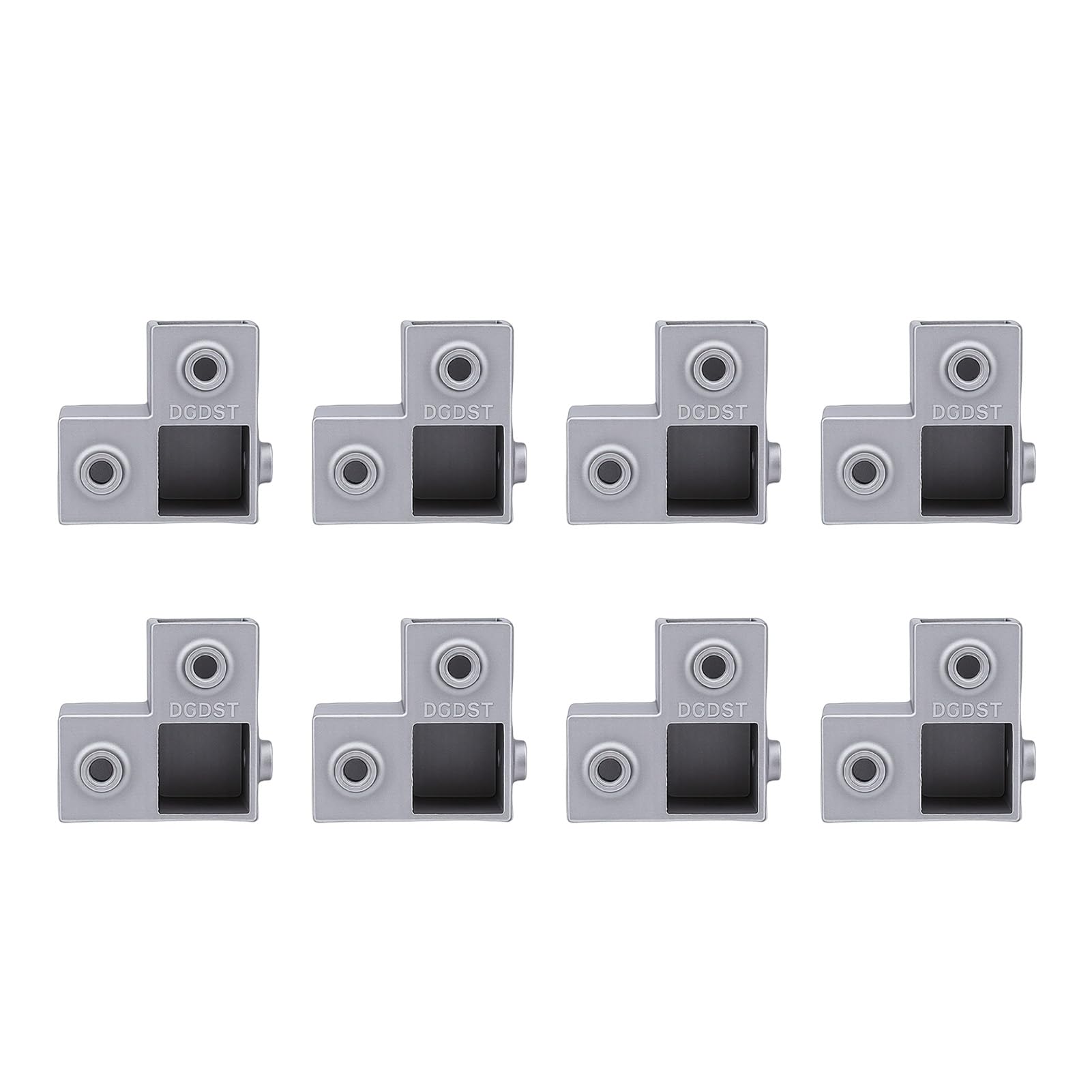 Annadue Conector de Tubo Cuadrado de Aluminio, Acoplador de Esquina de Tubo de Abrazadera de 90 Grados, 1 Pulgada, 3 Vías, en Forma de L, para Pasamanos, Cerca de Estante