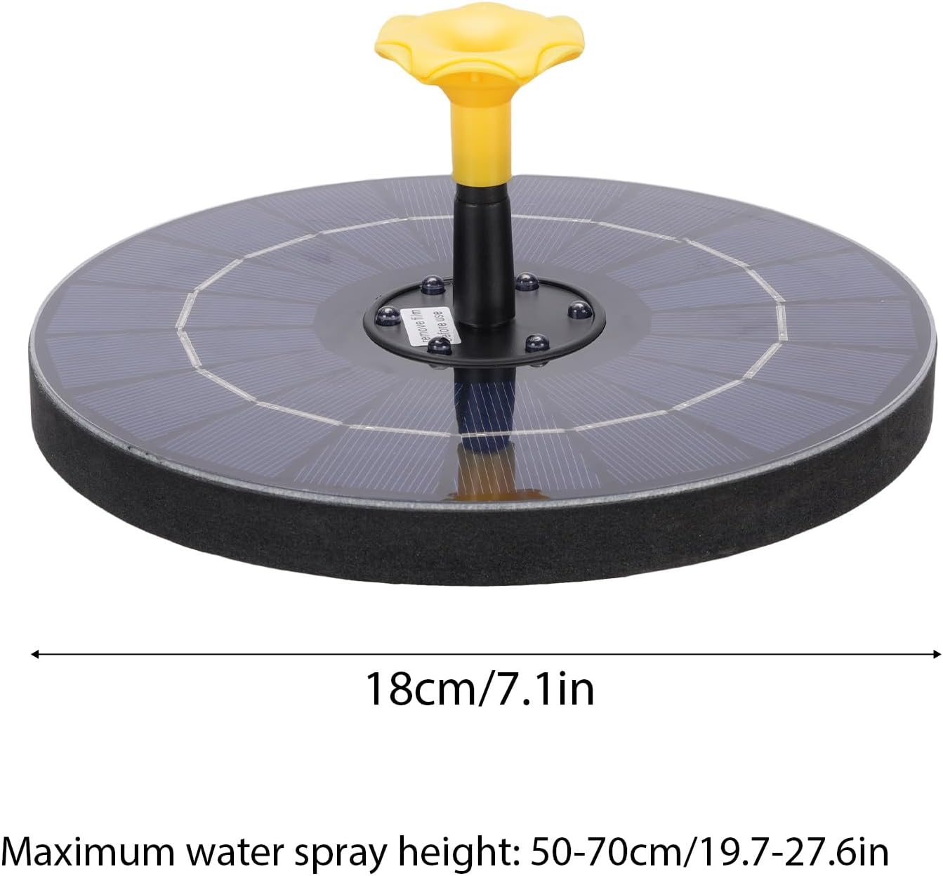 Solar Fountain, Floating Solar Powered Water Fountain Pump Submersible Solar Water Fountain Panel Kit for Outside with Color LED Lights 6 Nozzles 3 Rods for Garden Pond Pool