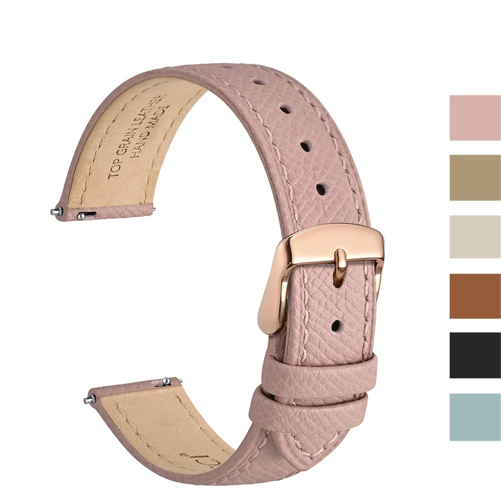Bracelet de montre en cuir de rechange à dégagement rapide, unisexe