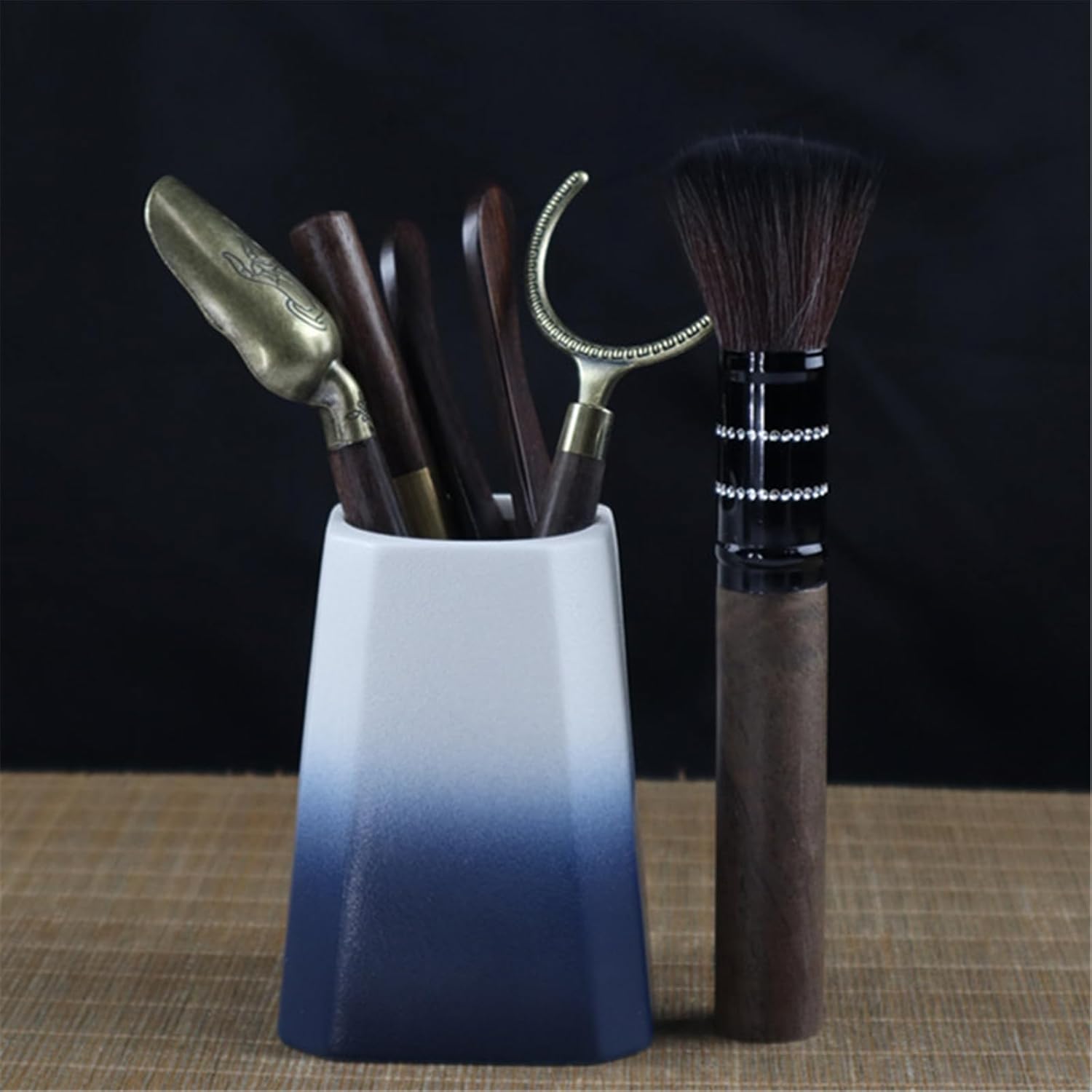 Black sandalwood tea ceremony kung fu tea set accessories tea making tools tea clip spoon knife pen-Color8