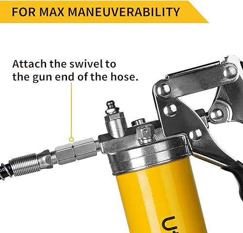 Miniatura 22 de UTOOL Kit de accesorios para pistola de engrase, acoplador de doble mango con limpiador de ajuste Zerk, roscas NPT de 1/8, accesorios Zerk fáciles