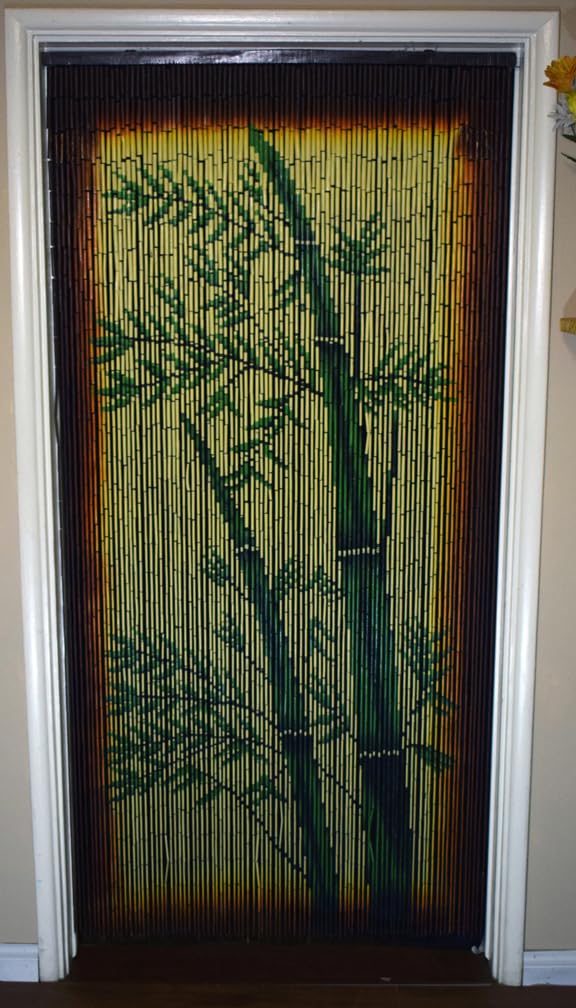 Bamboo Beaded Curtain Hanging Room Partition Bamboo Trees