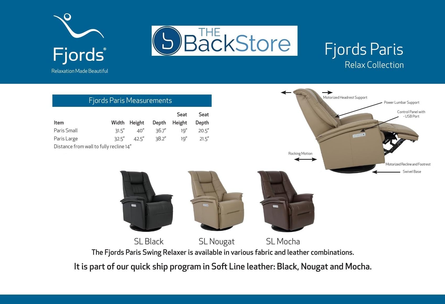 Amazon.com: Fjords Paris Power Swing Relaxer Recliner Chair