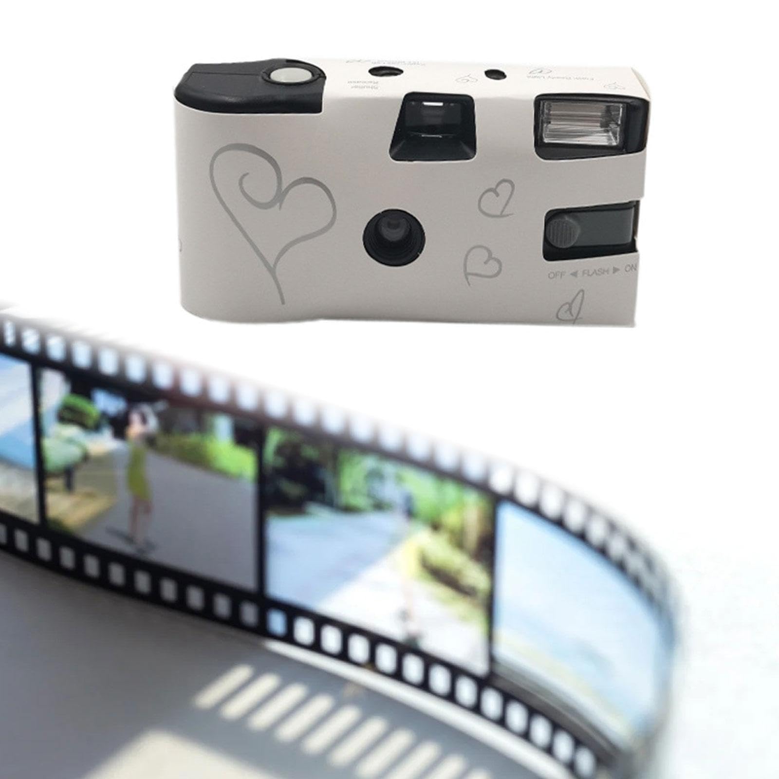 16 Cámaras Desechables Vintage de 35 Mm con Flash, Portátiles Y Compactas, Fabricadas en PP, Ideales para Estudiantes, Principiantes Y Niños, 16 Películas