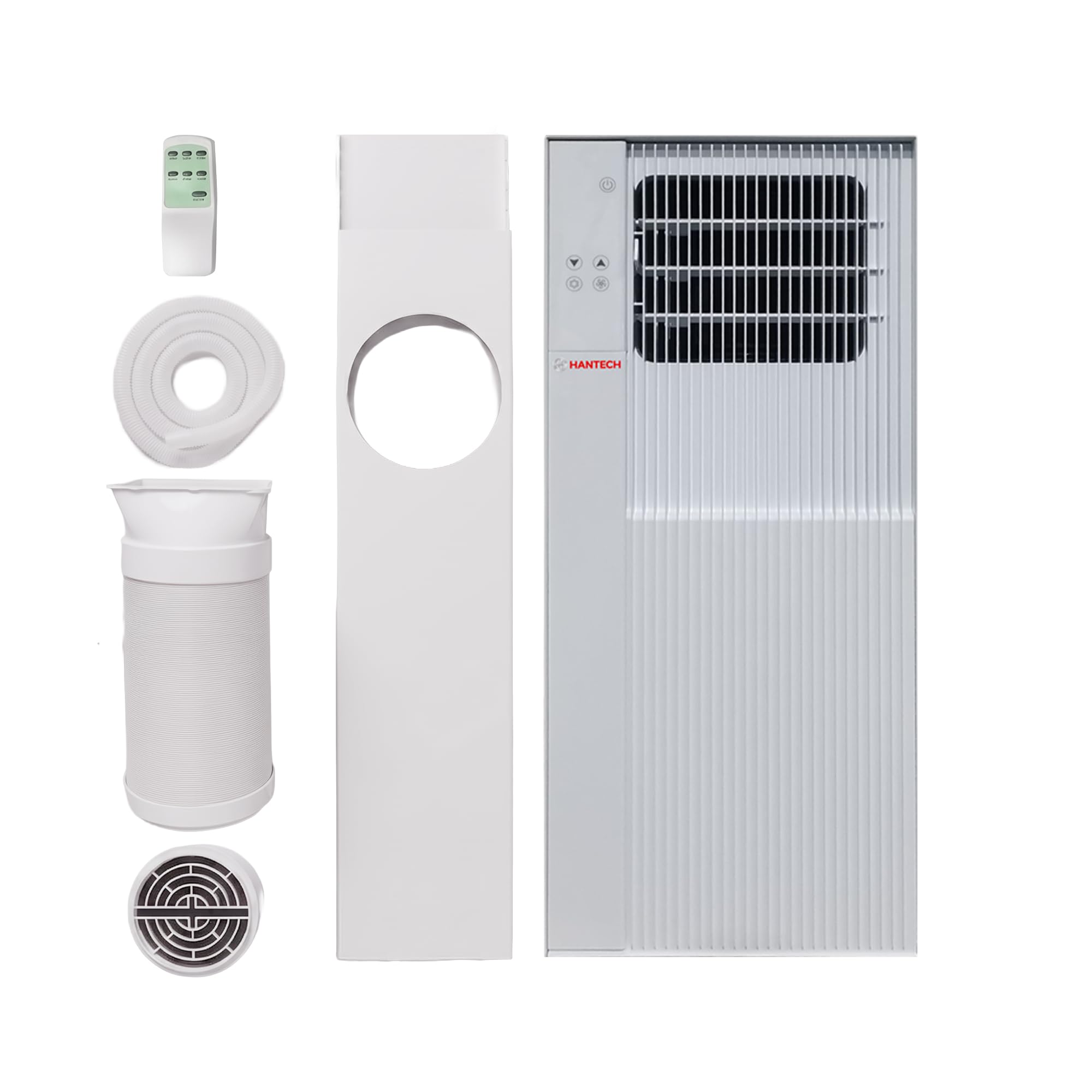 Hantech Mobile Inverter Klimaanlage 12000 BTU mit Abluftschlauch 3,5 kW | 3in1 Inverter Klimagerät zum Kühlen & Entfeuchten für 14-22m² Räume. Sparsame Energieklasse A mit Timer & Fernbedienung.