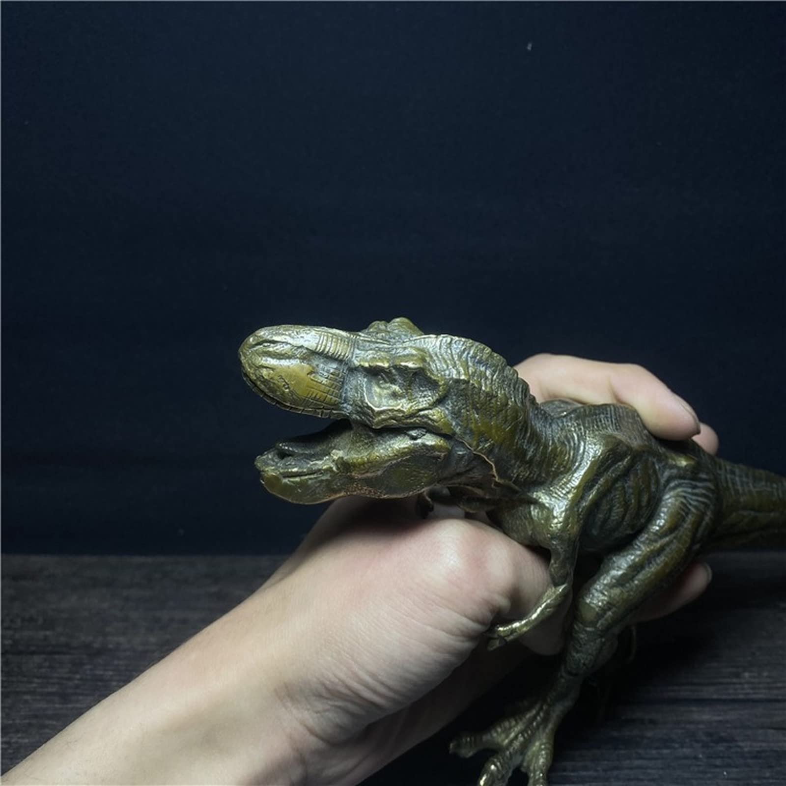 Antyczna Miedziana Figurka Tyranozaura Rexa, Mosiężna Figurka Dinozaura, Biurko Do Nauki, Stolik Kawowy, Ozdoba Samochodowa