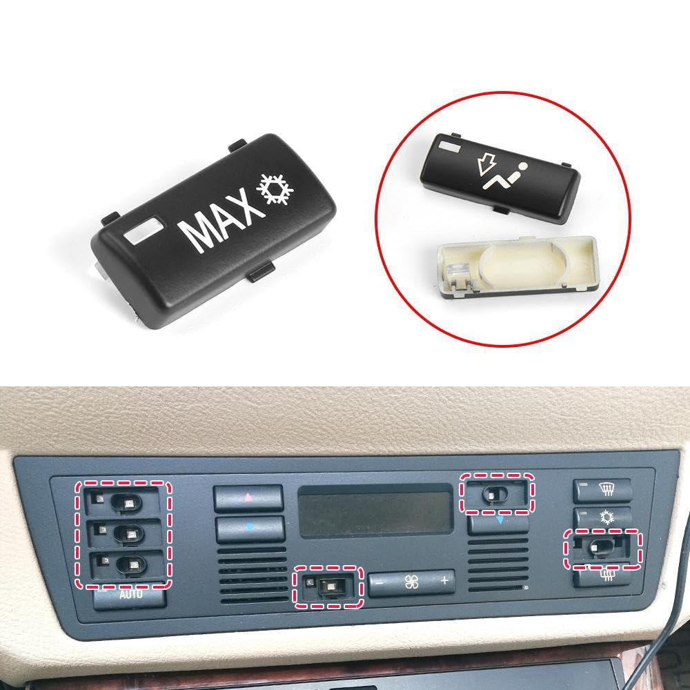 14PCS Car AC Control Air Conditioning Cap Switch Button Covers for BMW 5 Series E39 X5 E53 1996-2002 64116915812