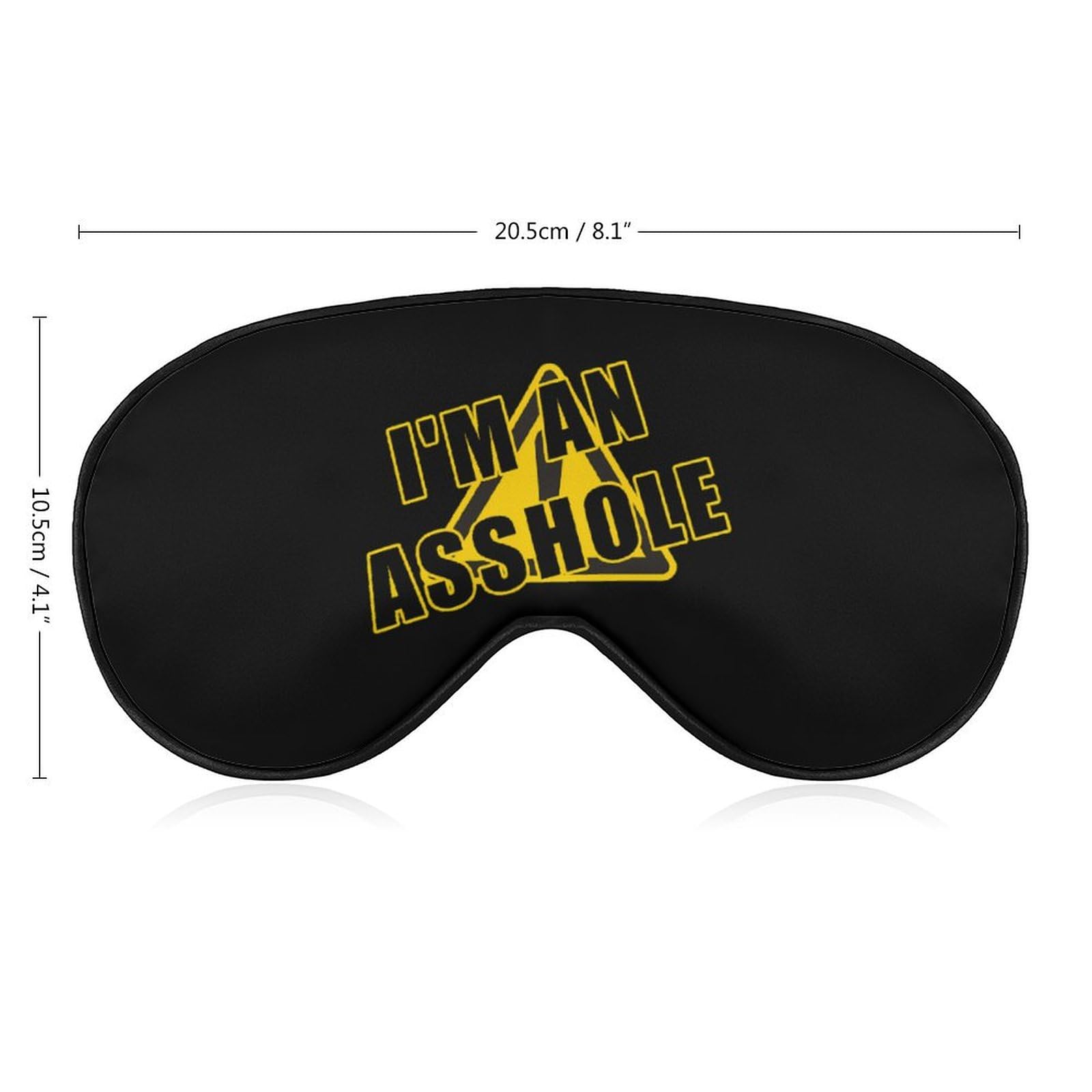 Warning I'm an Asshole Sleep Mask Eye Shade Cover Adjustable Strap for Travel Lunch Break Women Men