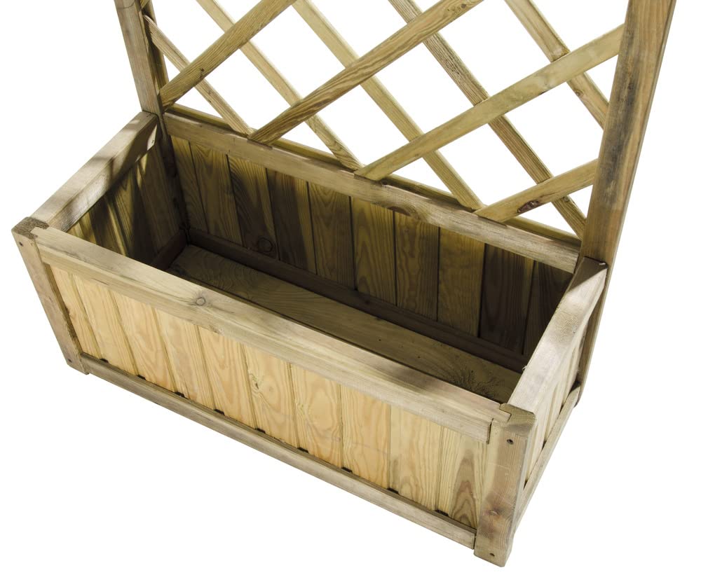 VERDELOOK Garden, Fioriera con griglia autoclavata 75x30x180 cm, per arredo Giardino