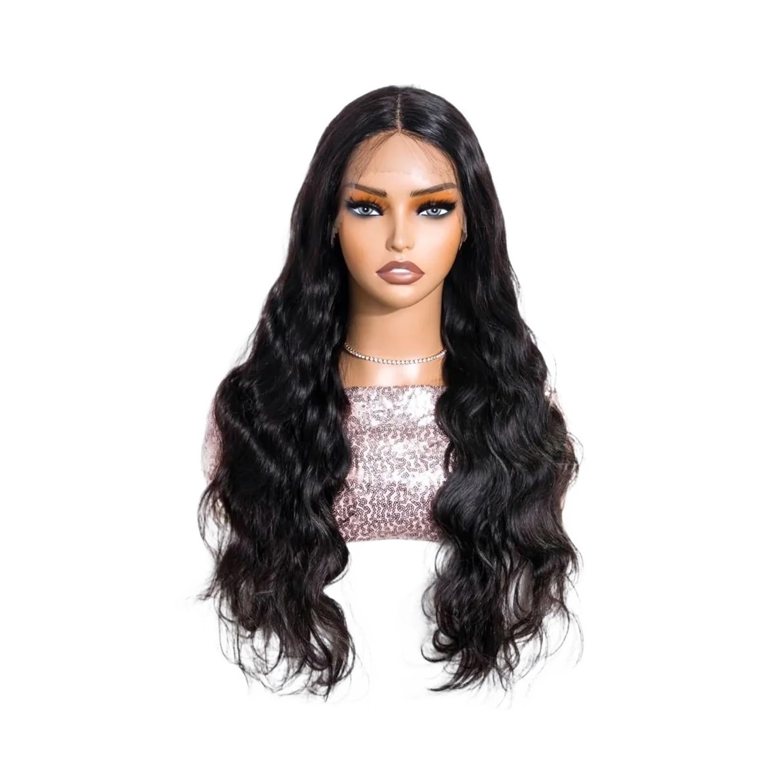 Parrucca Parrucche for capelli umani anteriori in pizzo trasparente 13x4(24inches)