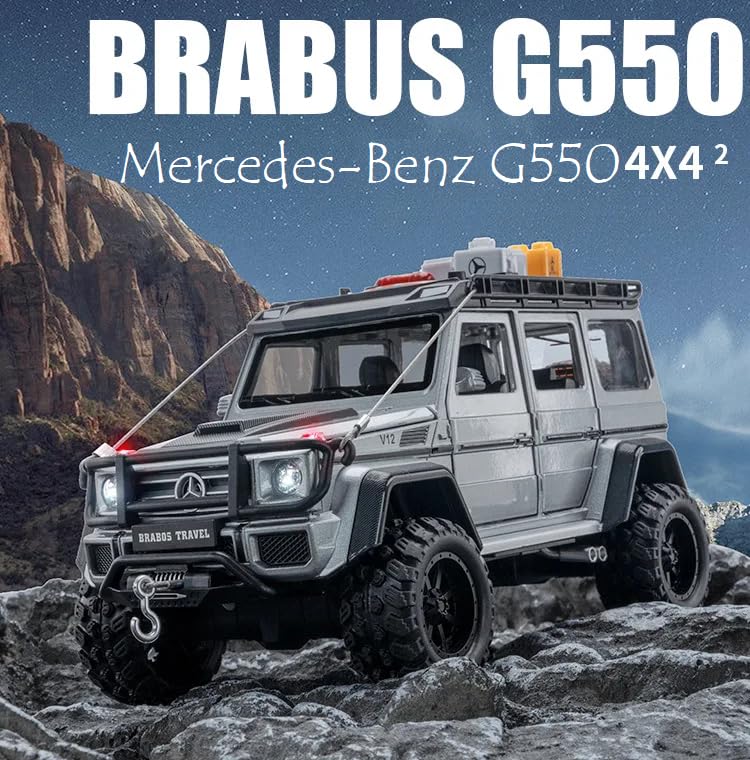 Image of Invite Enterprise 1:24 Diecast Model Alloy Benz G550-4X4 Modified Alloy Metal Pull Back Car With 6 Openable Doors & Sound Light Auto Toy Car Best Gift Toys For Kids Boys?Colors As Per Stock?