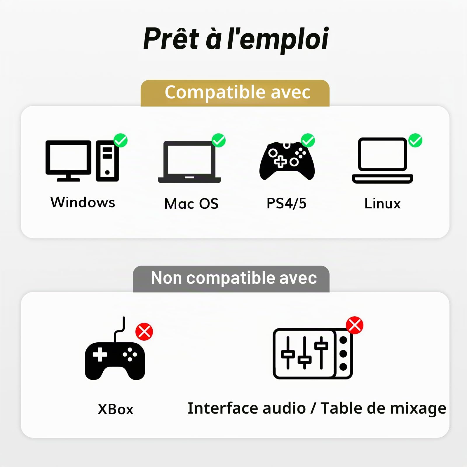 TONOR Micro PC, USB Microphone Condensateur Professionnel pour Gaming Streaming Podcast Studio Enregistrement Singing Youtube Gamer Chant Voix-Off,pour Ordinateur de Bureau et Laptop, 200 cm, TC30