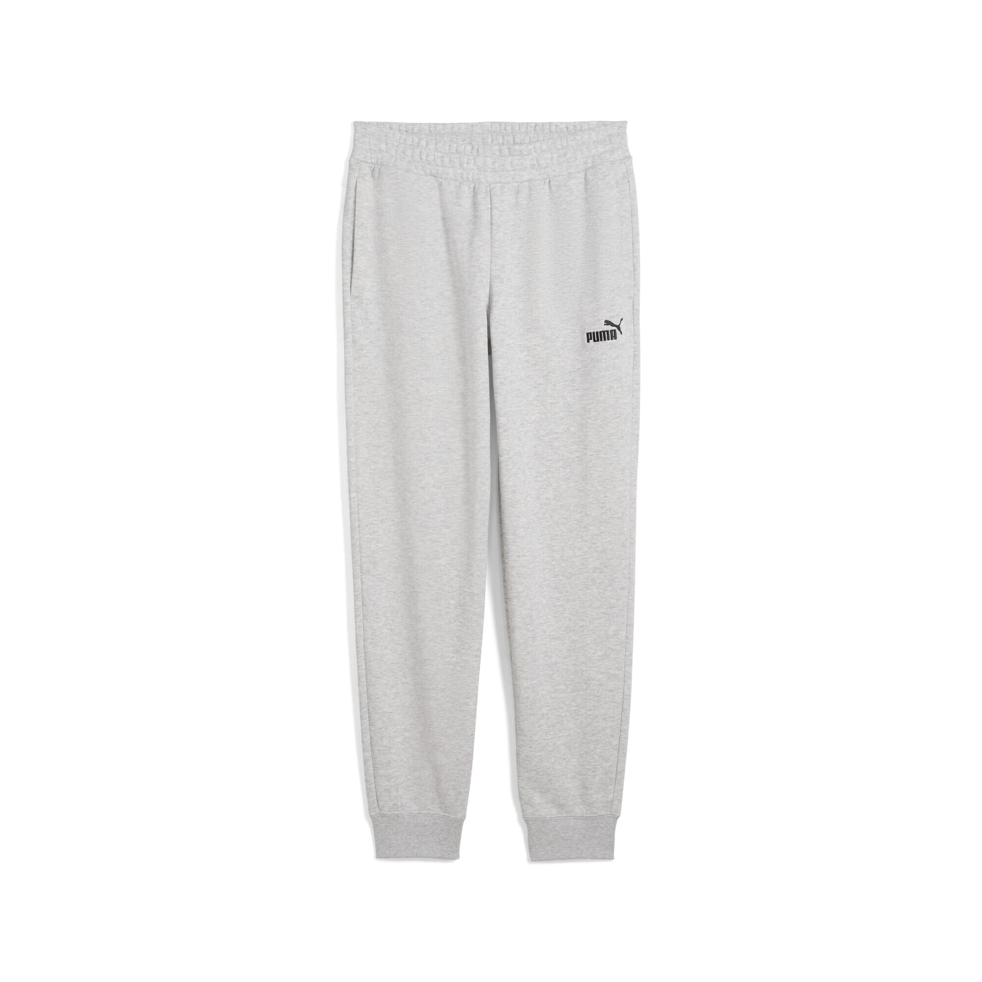 PUMA Ess No. 1 Logo Tracksuit Bottoms Women's XS, Light Gray Heather