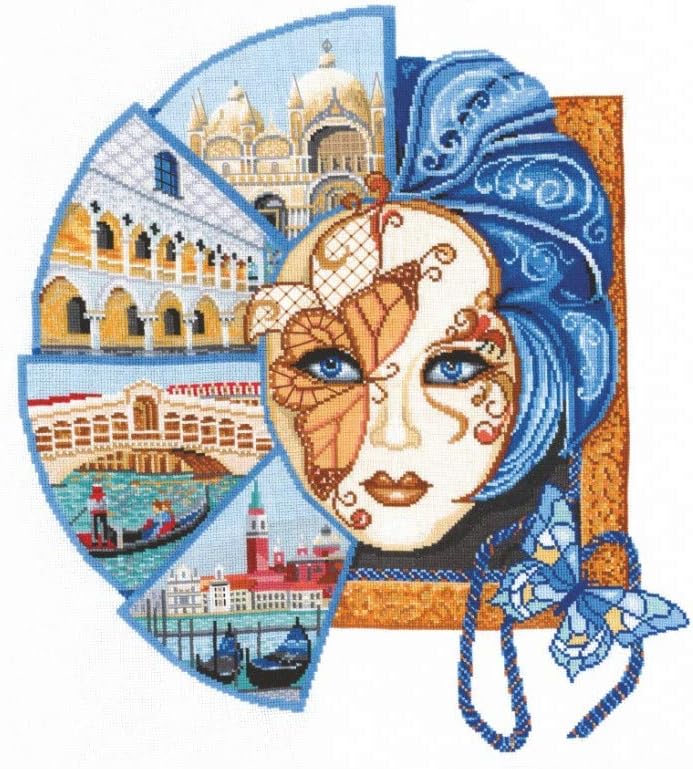 Andriana Cross Stitch Kit - Venetian Mask