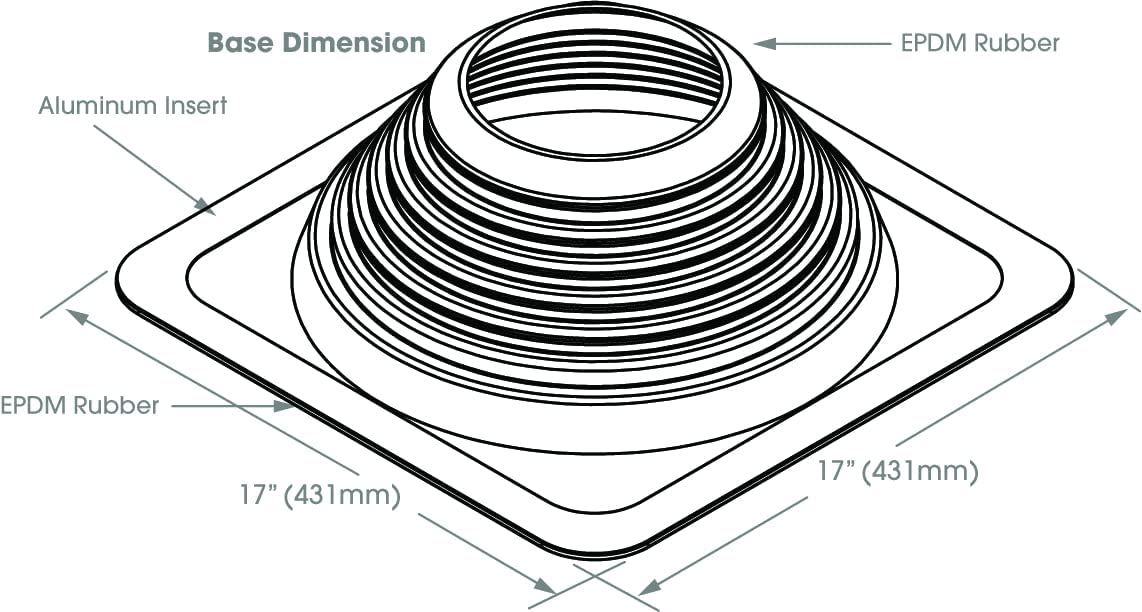 MASTER FLASH Techo flexible estándar para proteger contra la penetración de agua en elementos estructurales como tuberías, chimeneas, canales y muchos más Epdm n.º 8