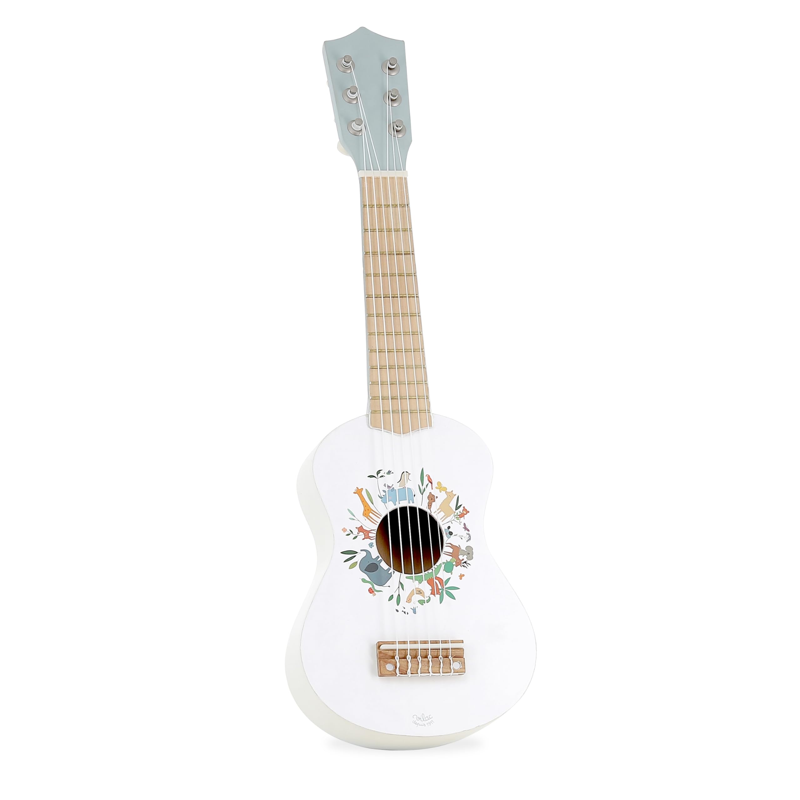 Chitarra gli Animali del Mondo Sarah Betz 6 Corde per Bambini dai 3 Anni | Illustrazioni animali colorate | strumento musicale in legno | sviluppa risveglio musicale e creatività | idea regalo oggi