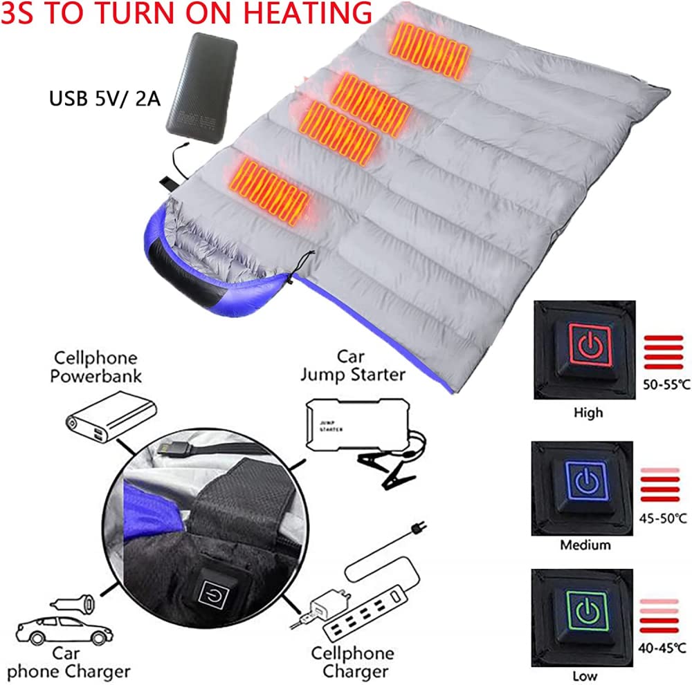 elektrischer schlafsack ELSHY Elektrisch Beheizter Schlafsack, Mehrfach Verwendbarer USB-einzelner Beheizter Thermoschlafsack,für Liebhaber Winter Warm Und Kältebeständig Baumwollschlafsack Tragbar-Blue Sport & Freizeit LensCode:DARK GREY SHADED Canyon's New Suspension Gravel SEASONSALE