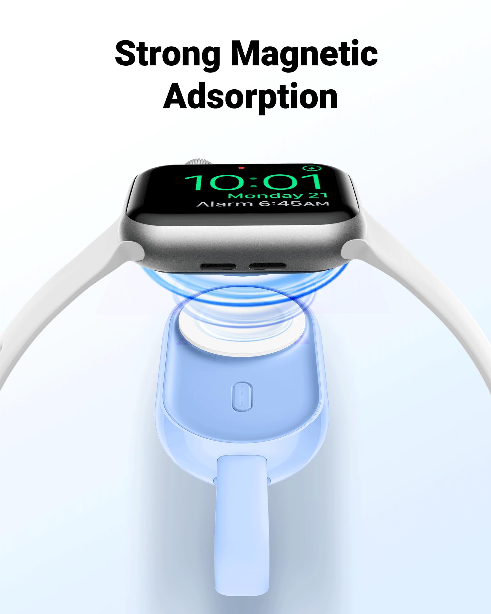 VEGER 1200mAh Caricatore Portatile senza fili compatibile con Apple Watch Serie 9 8 7 6 5 4 3 2 SE Ultra/38/40/42/44mm, Mini Power Bank con cavo USB C integrato