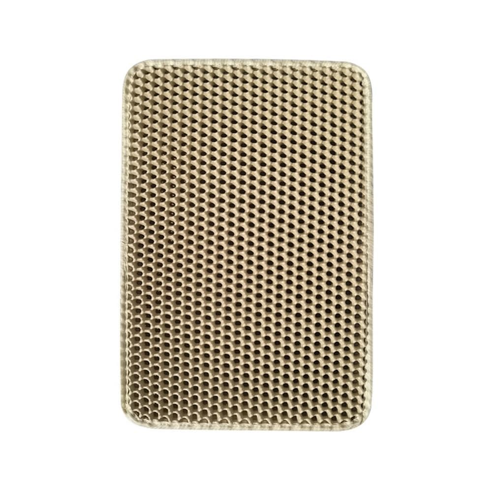 Colorful Cat Litter Mat Pet Toilet Trapping Double Layer Cats Box Pad Product(Beige,40x50cm)
