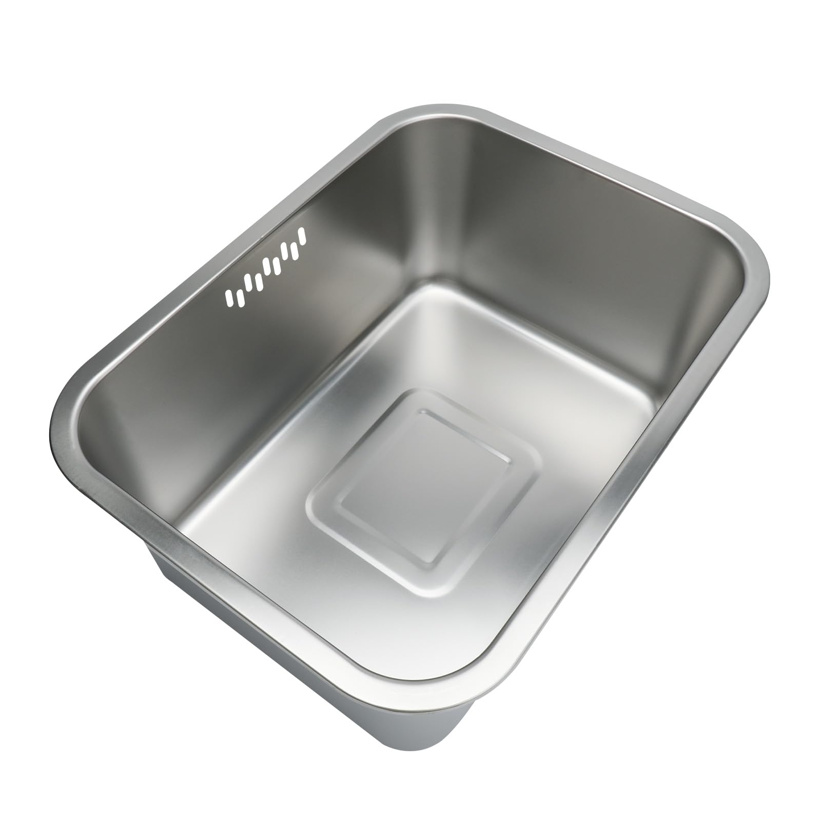 Cuenco portátil de acero inoxidable de 10 litros, grande de 14 x 10.4 x 5.9 pulgadas, cuenco multiusos para fregadero de cocina, tina de platos y lavabo de verduras