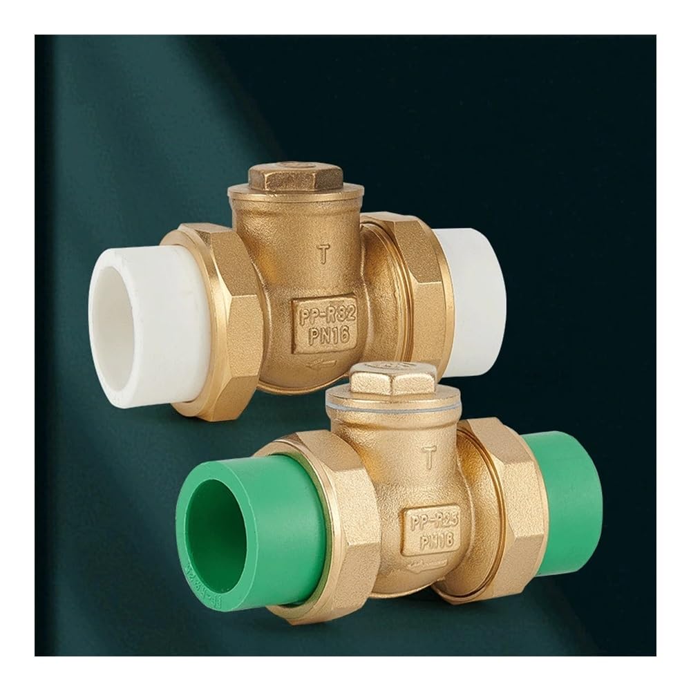 PPR Pipe PE Water Check Valve Union Fitting Meter Tap Tube Brass DN20 DN25 DN50 Connection Pipe(40mm White)