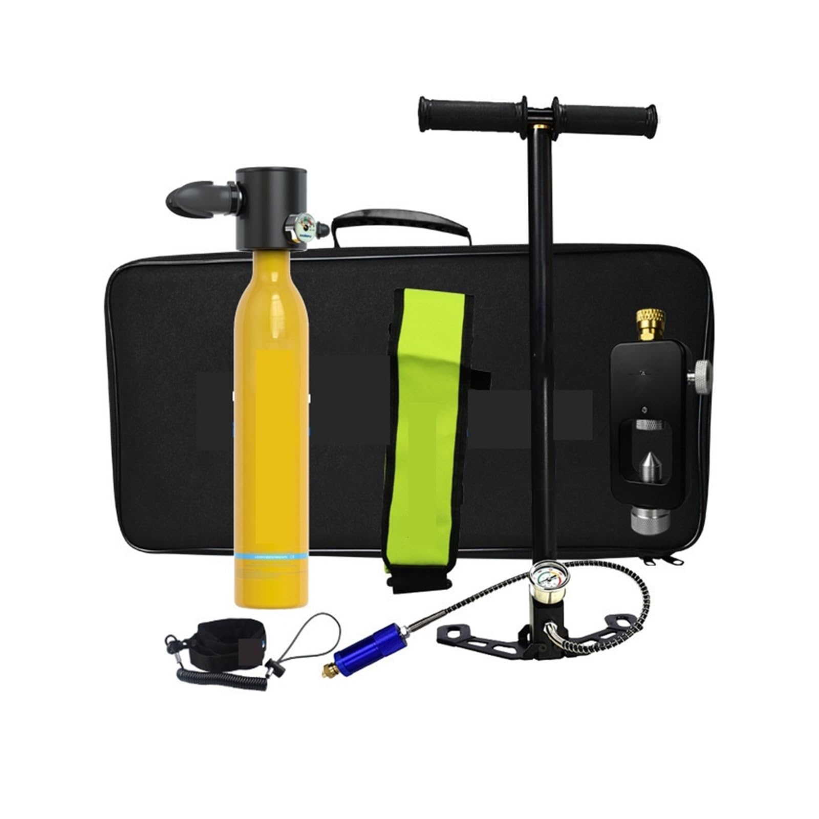 Portable Dive Cylinder, 0.5L Oxygen Cylinders, Adult Swimming Equipment Portable Cylinders，Diving Gear(Giallo)