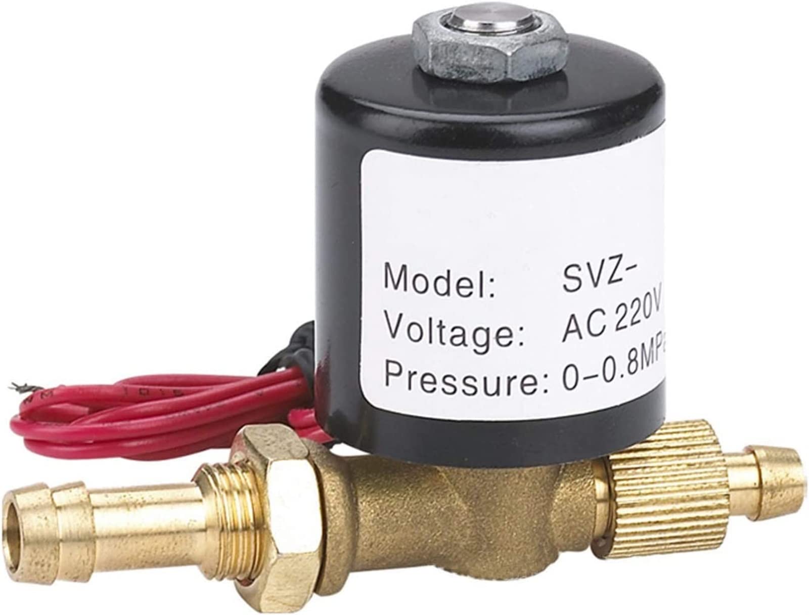 HYUJNAFZR Brass 6mm 8mm Connector 2Way Welding Machines Solenoid Valve DC24V AC36V AC220V 0-0.8Mpa Locked with Buckle SVZ-1.5 Useful(AC 36V)