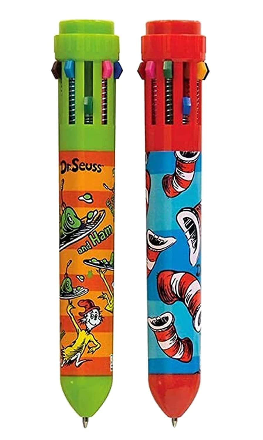 AK Store (2-Pack) Cartoon Design Multicolor 10-In-1 Retractable Ballpoint Pen, 10 Colors Ballpoint Pen for Kids, Birthday Return Gifts-image-27