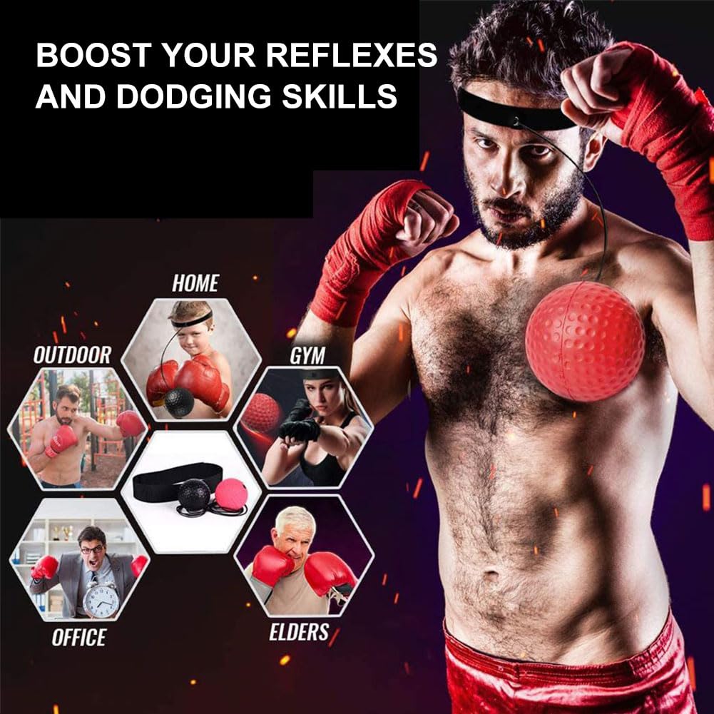 Reflex Ball da Boxe,Palla da Boxe Riflessa,Punching Ball,Palla Rimbalzante,Boxe Training,Palle da Boxe per Migliorare i riflessi e reattività