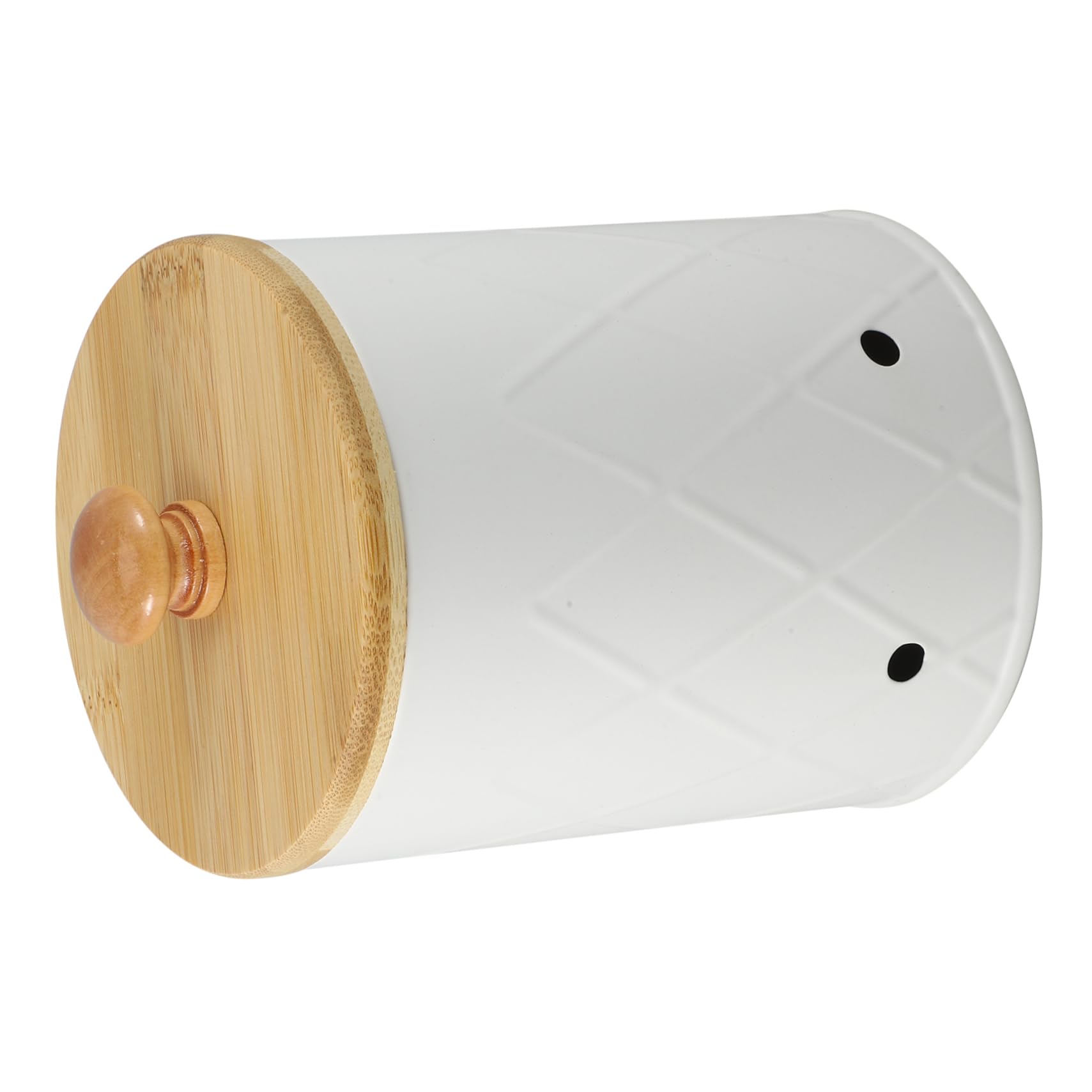 FUNOMOCYA Onion Potato Storage Bins Wooden Boxes Lids Metal Round Storage Tins Candy Box Home Accessory