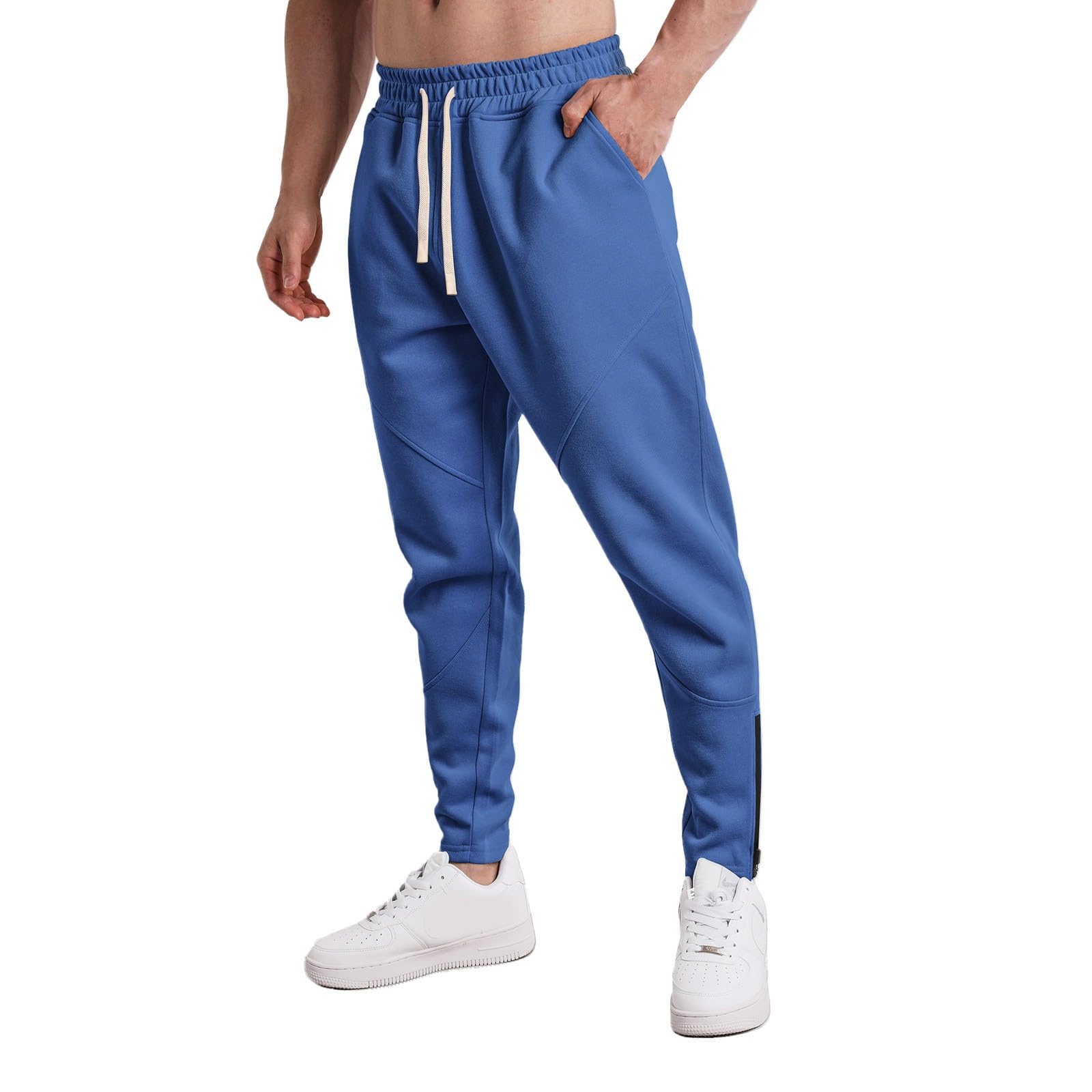 Pantalones de senderismo para hombre, robustos, multibolsillos, cómodos, esenciales, cargo, impermeables, informales, ajustados, con piernas estrechas