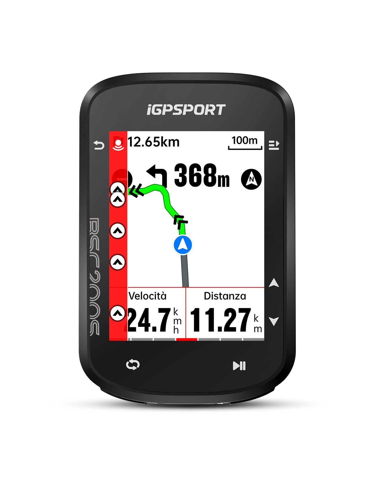 iGPSPORT BSC200S Ciclocomputer, Display da 2,4", Navigazione del Percorso | Compatibile con Radar, Rilevamento del Movimento, Ripresa del Percorso, App iGPSPORT e Strava Ciclocomputer GPS