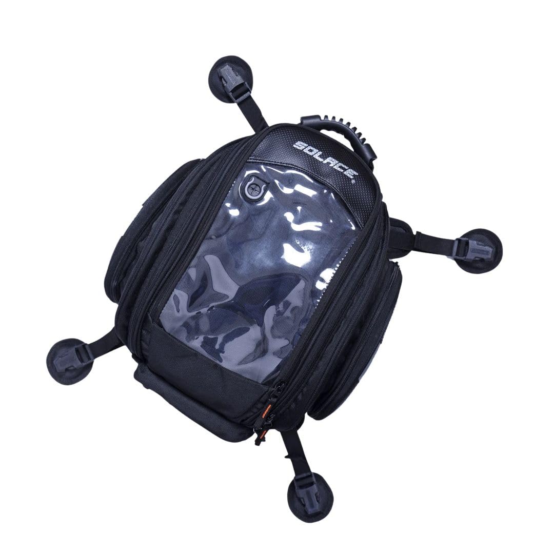 SOLACE MSTASH Magnetic Tank Bag for Motorcycles, 24L Expandable to 30L with Modular Neodymium Magnets | Free RainLiner Cover-image-37
