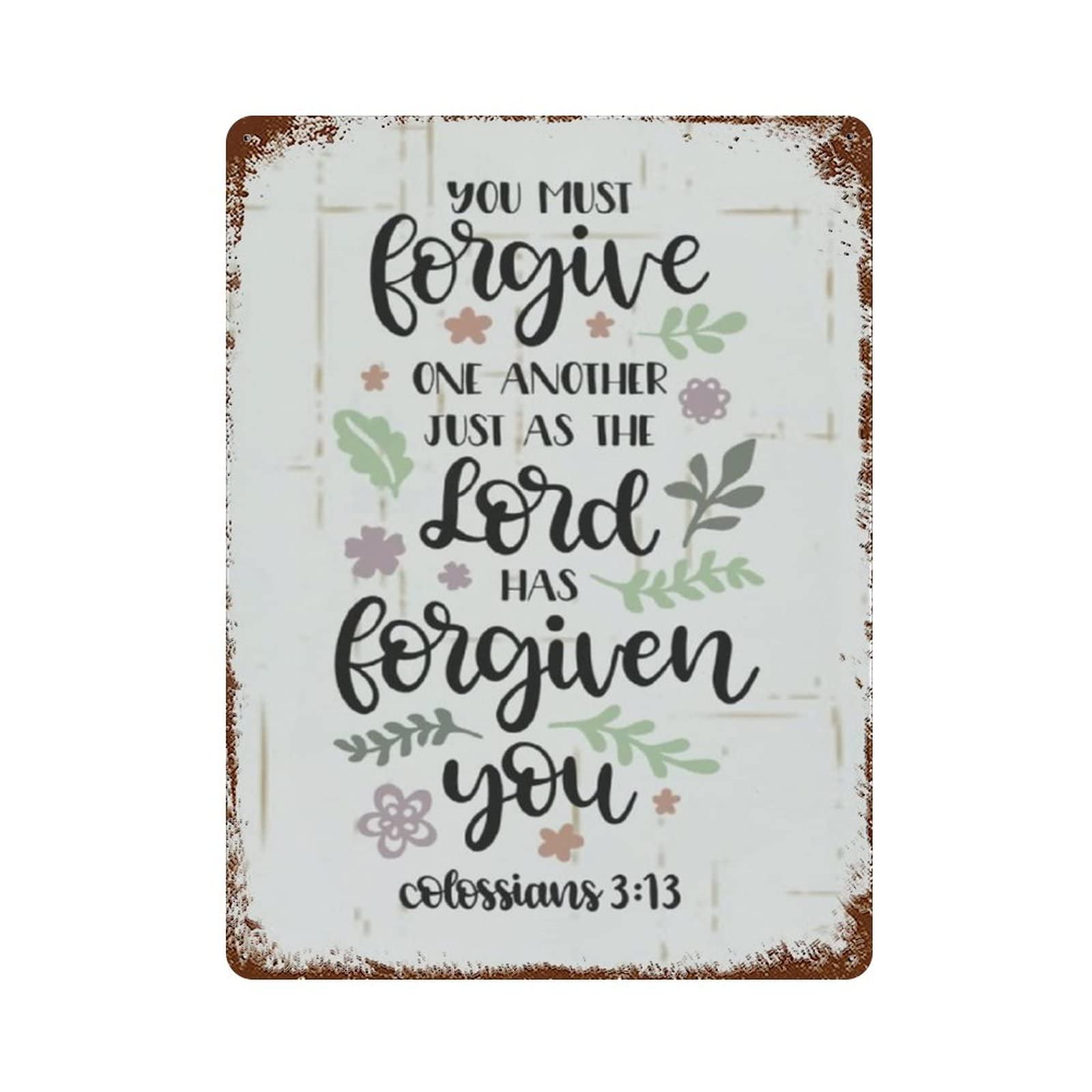 AOOEDM You Must Forgive One Another Tin Metal Sign Wall Decor Funny Inspirational Quote Wall Art Sign Vintage Tin Signs For Home Coffee Bar Man Cave Sign Pub Poster