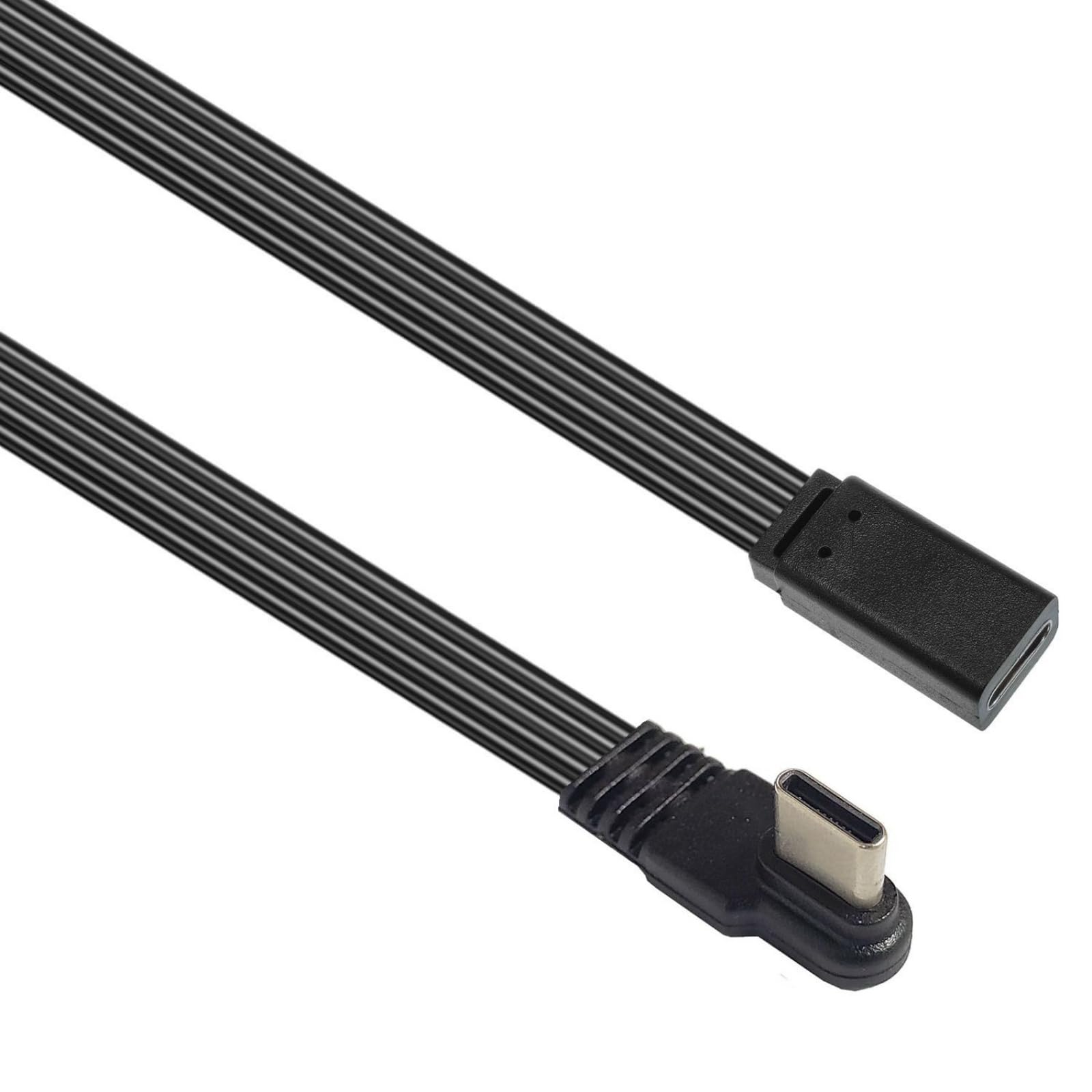Fentency 10/20/30/50/100cm Type C to Type C Charging Data Cable 480Mbps USB C Male to Female Data Transfer Extension Flat Wire