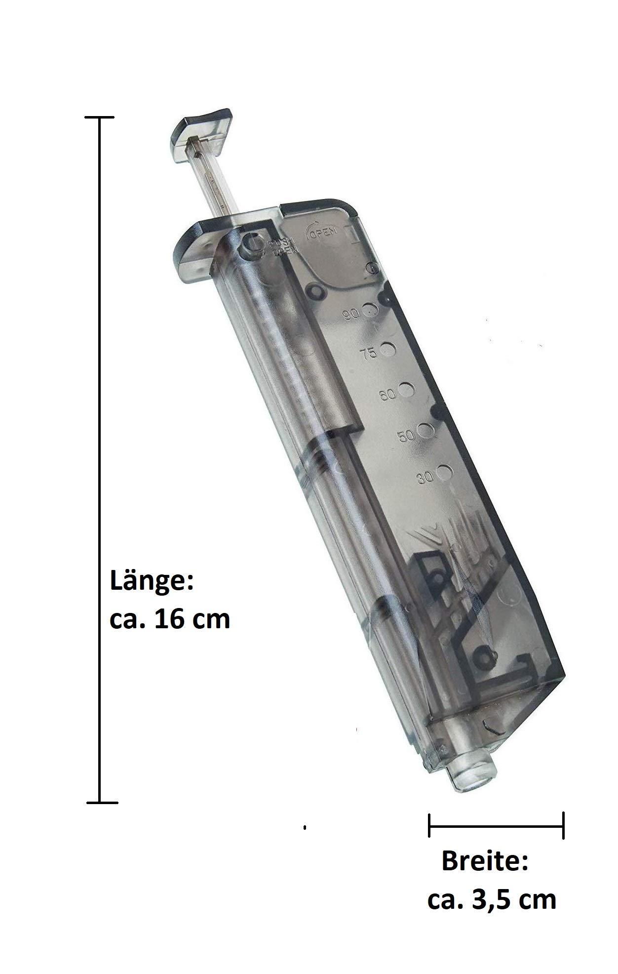 KS-11 Speedloader passend für 100 Kugeln 6mm BB incl. Pistolen Adapter für schnelles u. sicheres Nachladen von Premium Airsoft Munition - Softair zubehör