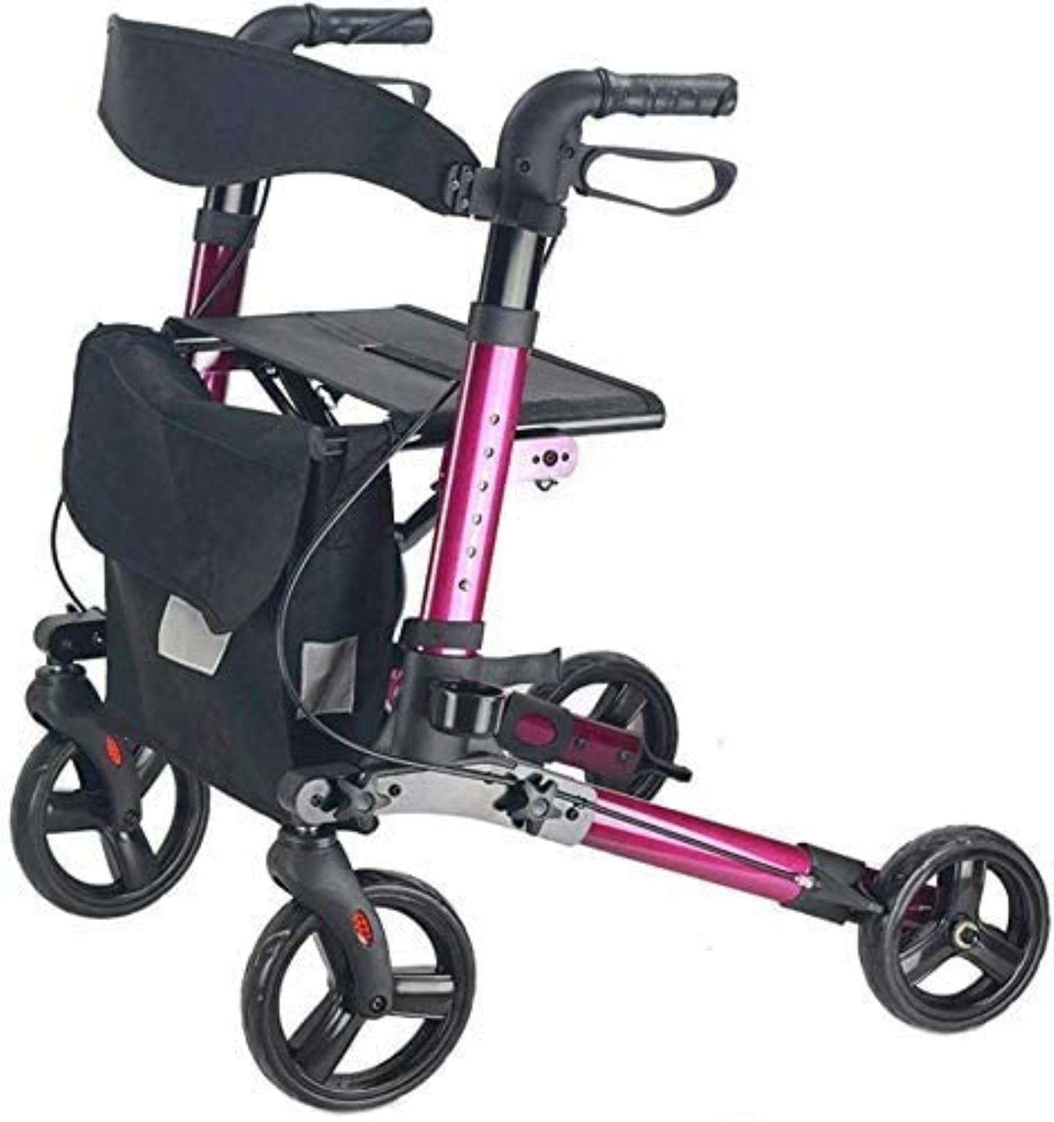 Rollator Walker Przenośne chodziki na kółkach, pomoce w poruszaniu się, mobilność Osoby w podeszłym wieku Chodzik na kółkach z siedziskiem, pomoce do chodzenia ze stopu aluminium Wysokość 4 kółek