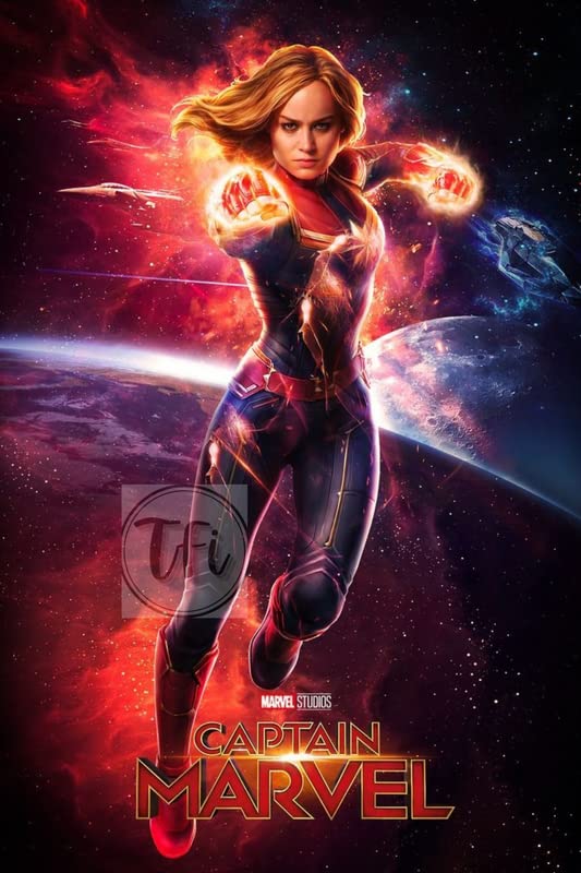 Posters Of Captain Marvel, With Double Sided Tape, Unframed, HD Print, Size - 12 X 18 Inches |K2C P3968