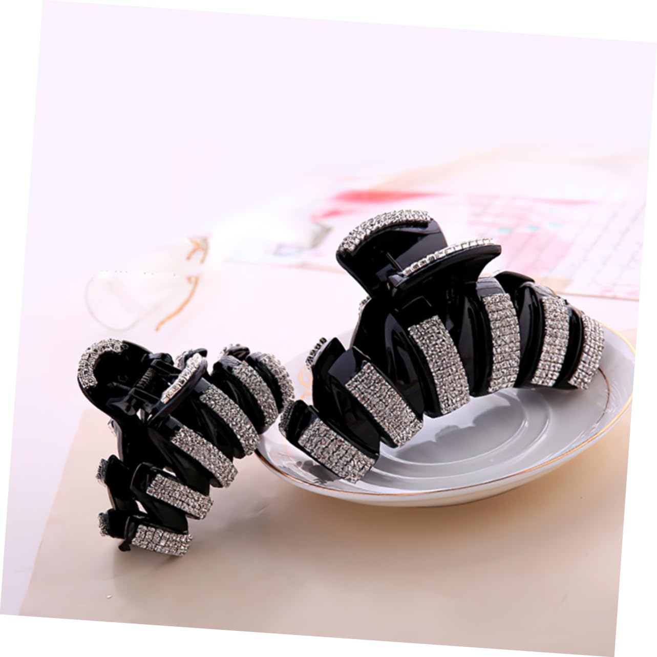 FRCOLOR 5stücke Rhinestone Haarklammer Für Frauen Luxuriöse Glänzende Haarspange Aus Geeignet Für Dickes Und Dünnes Haar Für Büro Schule Und Partys