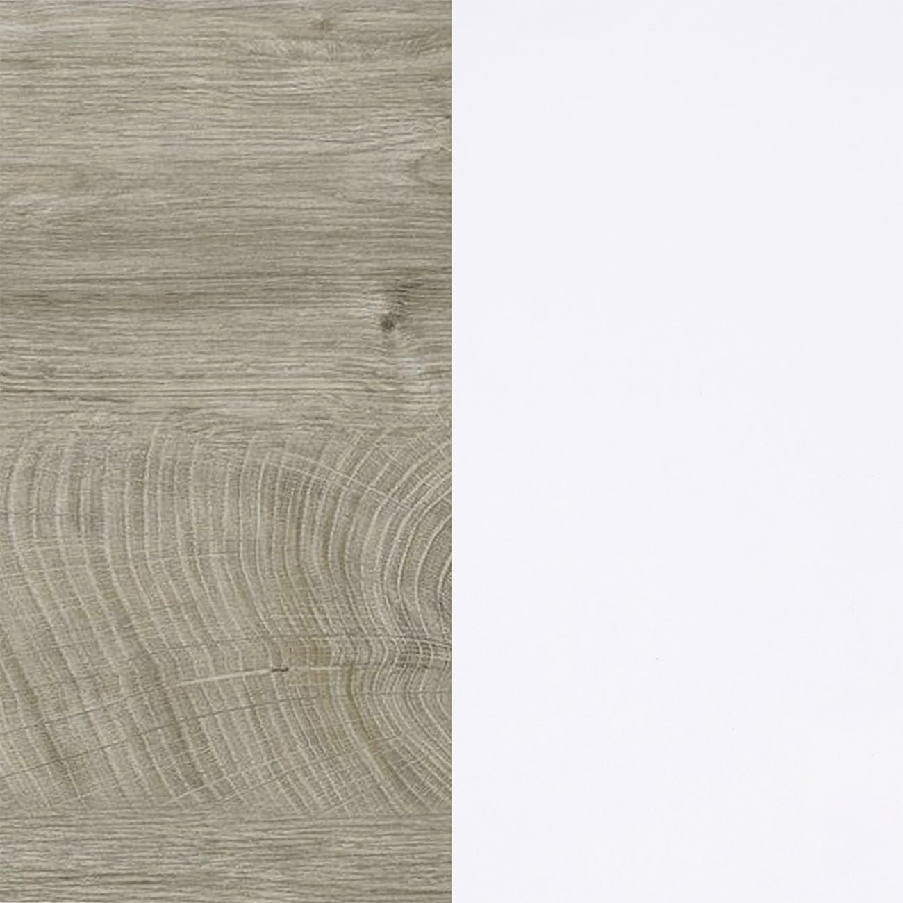 duehome | Recibidor con Cajon y Espejo, Mueble de Entrada, Modelo Derek, Acabado en Blanco Artik y Roble Alaska, Medidas: 95 cm (Ancho) x 19 cm (Alto) x 25,2 cm (Fondo)