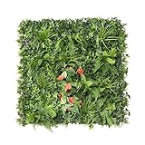 EASY CLOTURE Mur végétal Artificiel extérieur et intérieur 1m x 1m Tropical