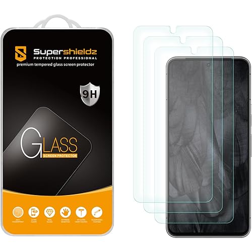 Supershieldz (3 Pack) Designed for Google (Pixel 8 Pro) Tempered Glass Screen Protector, Anti Scratch, Bubble Free