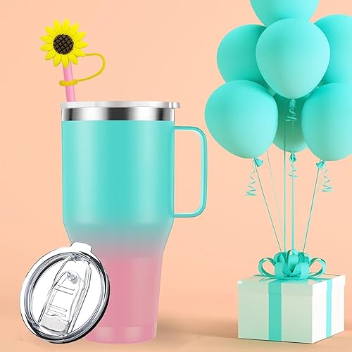 Miniatura 4 de 12 tapas de pajilla, bonita cubierta de paja de verano para vaso Stanley de 30 y 40 onzas, cubrecolchón de popote para copa Stanley en diferentes