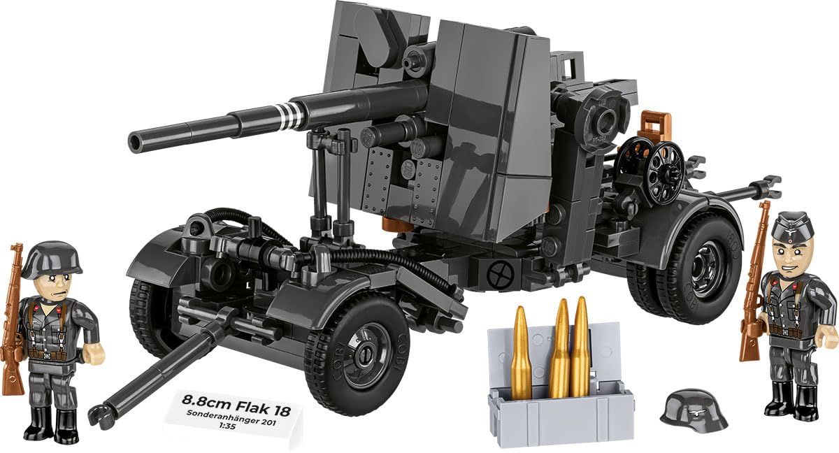 COBI 3140 8.8cm Flak 18 w/Carriage HC WWII 1:35 360pcs