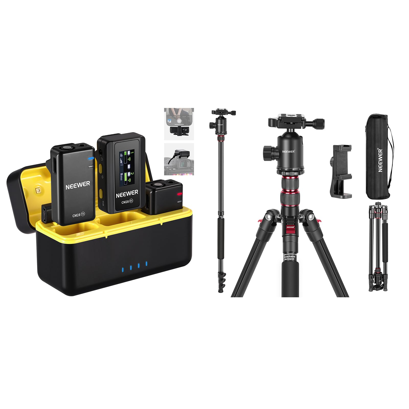 Amazon.com: NEEWER CM28 Wireless Lavalier Microphone System with