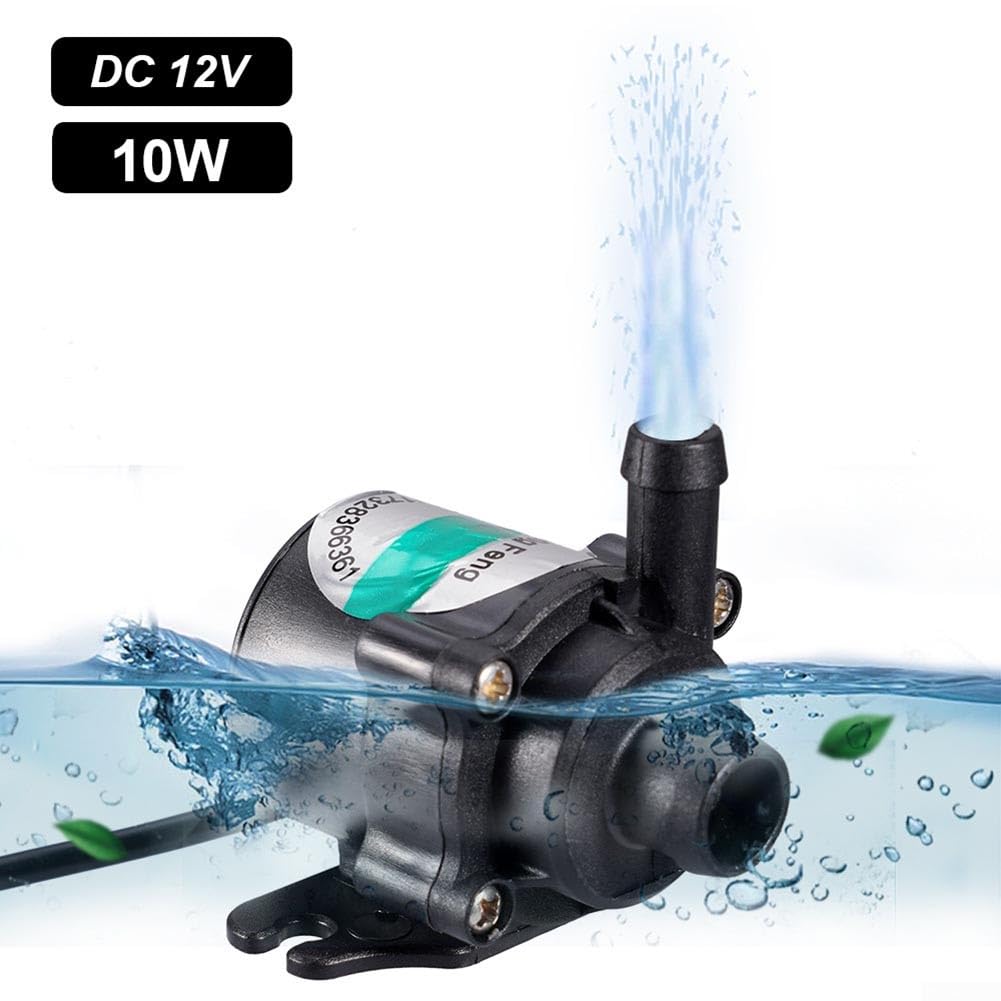 Fontana Solare da 12V 10W con Interruttore di Regolazione, Kit Pannello Solare per Piscina, Bagno per Uccelli Interno/Esterno e Piccolo Stagno