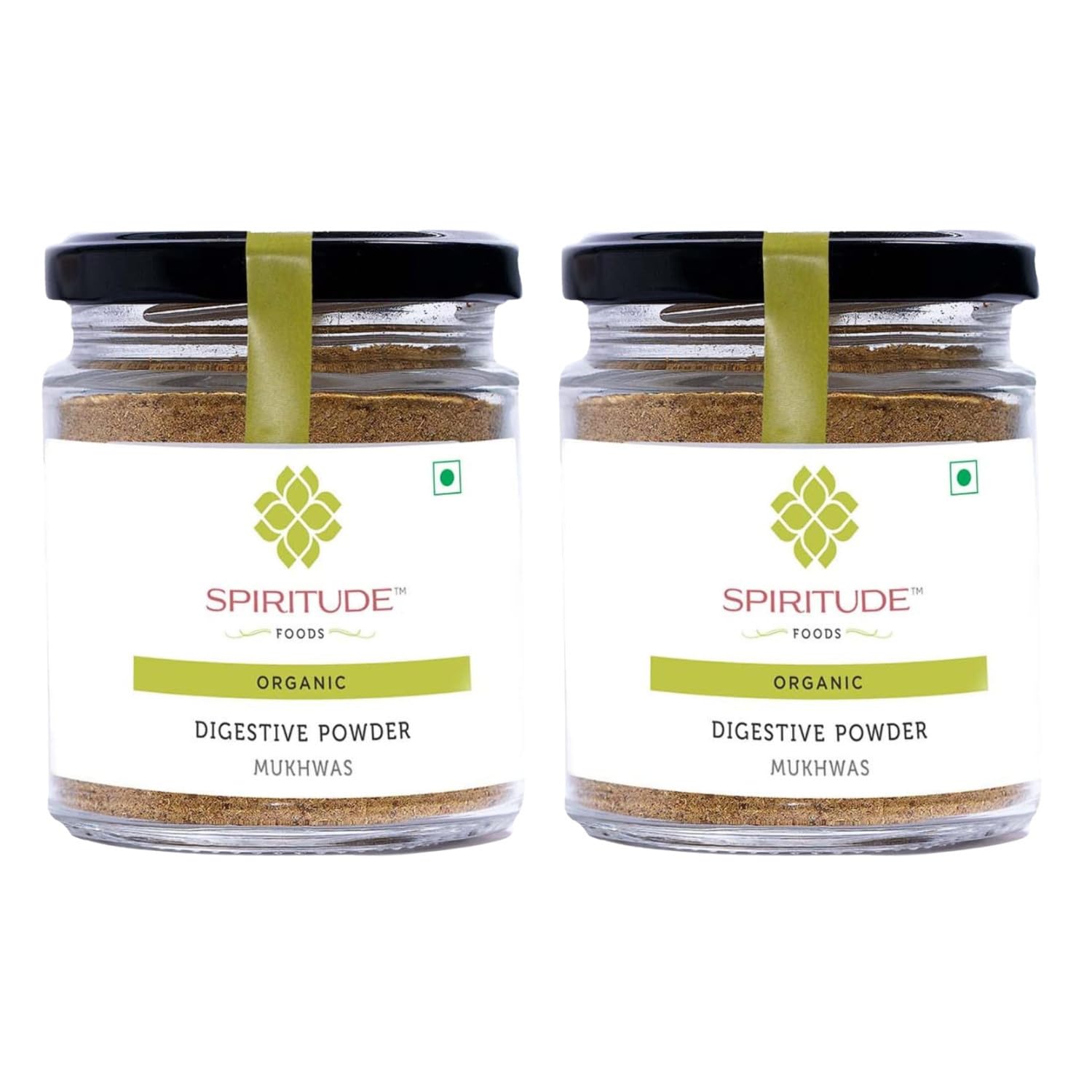 Spiritude Organic Digestive Powder Mukhwas - Homemade and Effective Organic Powder Improves Digestion - Anti-Bloat Digestive Powder Mukhwas - 100 Grams Each - Pack of 2